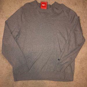 Gray knit North Face sweater